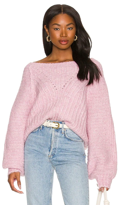 Free People Carter Pullover Sweater In Moonlit Orchid