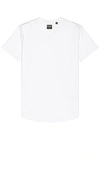 CUTS V-NECK CURVE HEM T-SHIRT