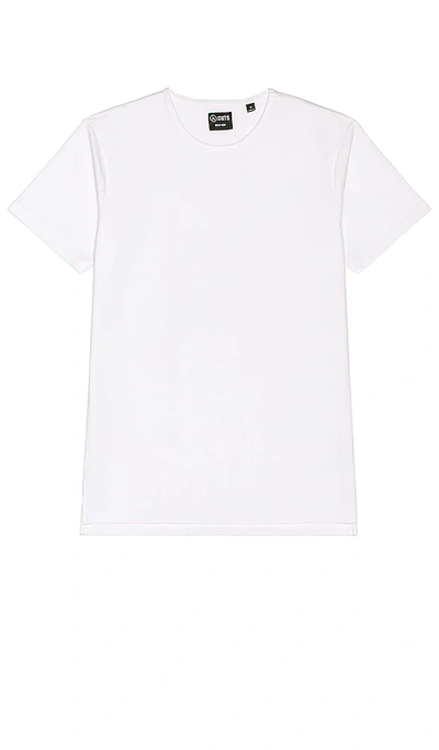 Cuts Crew Split Hem T-shirt In White