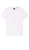 CUTS HENLEY CURVE-HEM T-SHIRT