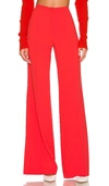 Alice And Olivia Dylan High-waisted Wide-leg Pants In Red
