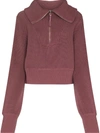 Varley Vine Ottoman Half Zip Pullover In Rose