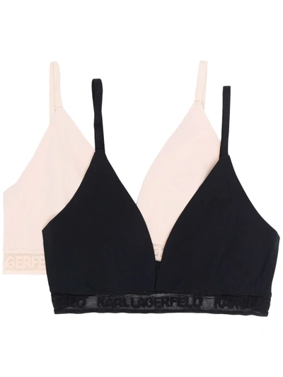 Karl Lagerfeld Ultralight Logo Triangle Set In Black