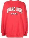 Anine Bing Tyler Sweatshirt In Red In Red