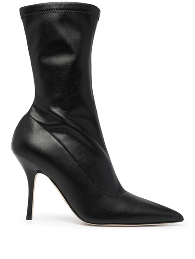Paris Texas Mama 90mm Ankle Boots In Black