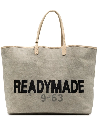 Readymade Logo-print Cotton Tote Bag In Brown