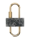 Givenchy Two-tone Glittered Padlock In Gold