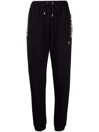 Philipp Plein Crystal Iconic Plein 运动裤 In Black