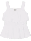 Dolce & Gabbana Logo-plaque Peplum Blouse In White
