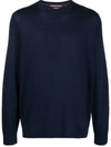 Michael Kors Merino Crew-neck Jumper In Blue