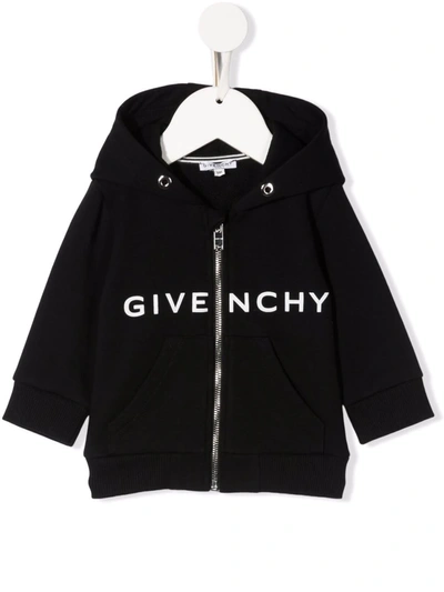Givenchy Babies' Logo Print Hoodie In Black