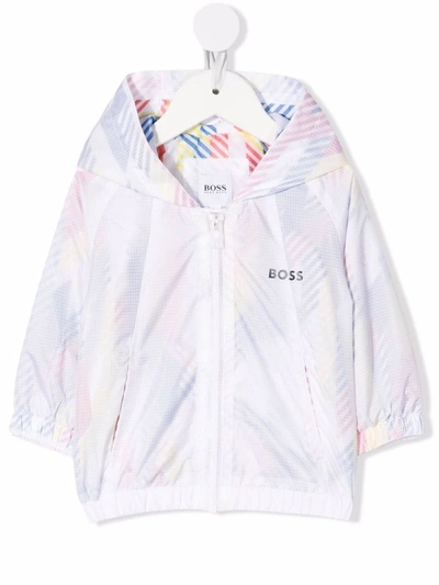 Bosswear Babies' Logo-print Hooded Jacket In White