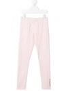 Givenchy Pink Kids Leggings With Logo And 4g All-over Motif In Pink