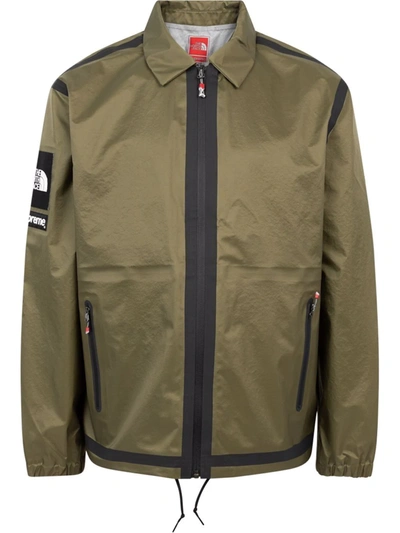 Supreme X The North Face Outer Tape Coach Jacket In Green