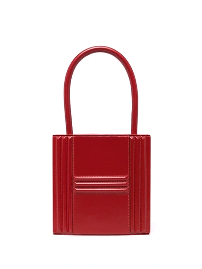 Pre-owned Hermes 1993  Mini Cadena Kelly Handbag In Red