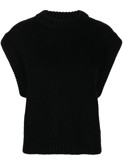 Lisa Yang Chunky Knitted Cashmere Top In Black