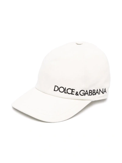 Dolce & Gabbana Kids' Logo-embroidered Cap In White