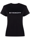 Givenchy Black T-shirt With Contrasting Lettering Print In Cotton Woman  In Black