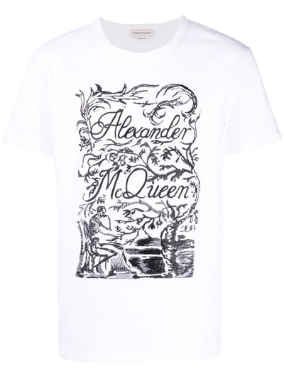 Alexander Mcqueen White Embroidered T-shirt