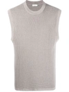 Filippa K Gerald Organic Cotton-cashmere Vest In Light Taupe