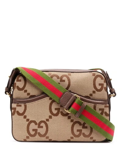 Gucci Gg Supreme 邮差斜挎包 In 2570 Camel Eb/nac/lawpo