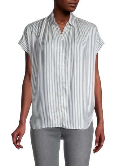 Madewell Women's Central Striped Shirt In Gray