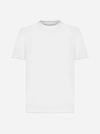 Brunello Cucinelli Crewneck Cotton T-shirt In Optic White