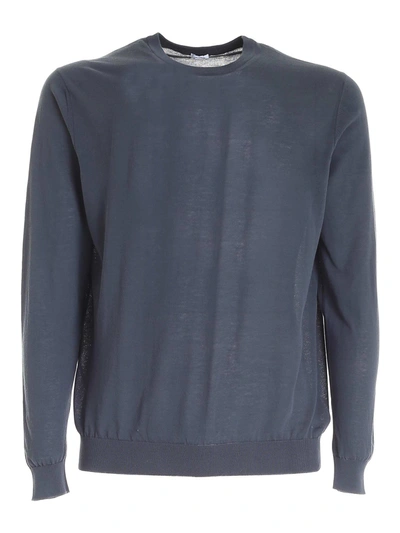 Malo Crewneck Knitted Jumper In Grey