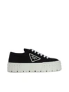 Prada Double Wheel Low-top Sneakers In Multicolour