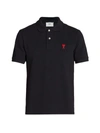 Ami Alexandre Mattiussi Ami De Coeur Polo Shirt In Noir