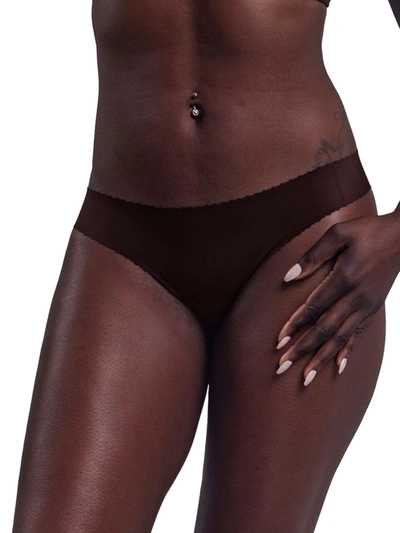 Nude Barre Scalloped Thong In Brown