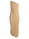 NORMA KAMALI DIANA RUCHED ONE-SHOULDER GOWN