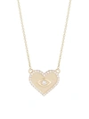Sydney Evan Women's Medium 14k Gold & Diamond Heart Necklace