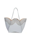 Alaïa 'lili' Vienne Detail Calfskin Tote Bag In Grey