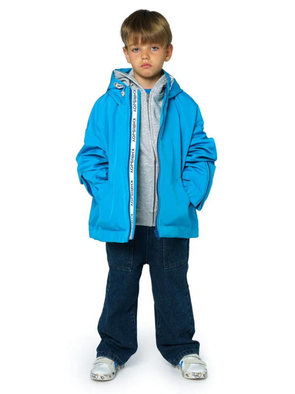 Khrisjoy Kids hooded padded gilet - Blue