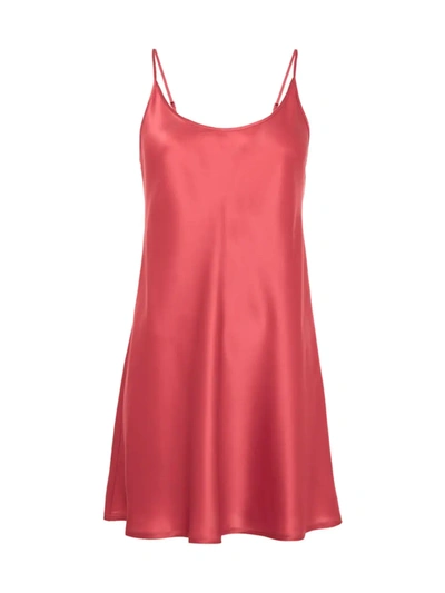 La Perla Silk Chemise In Rose Noisette