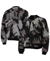 Fanatics Women's Black Los Angeles Lakers Camo Sherpa Full-zip Bomber Jacket In Black