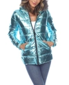 WHITE MARK WOMEN'S METALLIC PUFFER COAT WITH HOODIE