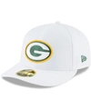 New Era Men's White Green Bay Packers Omaha Low Profile 59fifty Fitted Hat In White