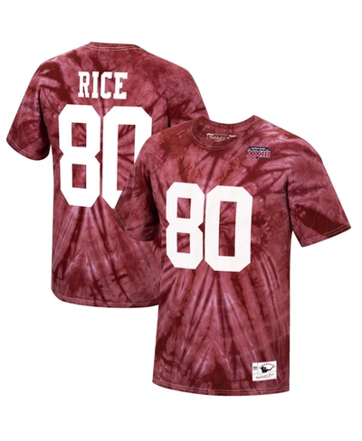 Mitchell & Ness Men's Jerry Rice Scarlet San Francisco 49ers Tie-dye Super Bowl Xxiii Retired Player Name And Number