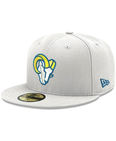 New Era Men's White Los Angeles Rams Omaha Ram Head 59fifty Fitted Hat