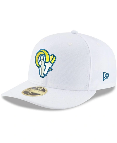 New Era Men's White Los Angeles Rams Alternate Logo Omaha Low Profile 59fifty Fitted Hat