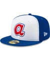 New Era Men's White Atlanta Braves Cooperstown Collection Turn Back The Clock Hank Aaron 59fifty Fitted Hat In White