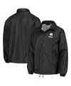 Dunbrooke Men's Black Pittsburgh Steelers Coaches Classic Raglan Full-snap Windbreaker Jacket In Black