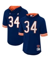 Mitchell & Ness Men's  Walter Payton Navy Chicago Bears Retired Player Mesh Name And Number Hoodie T- In Navy