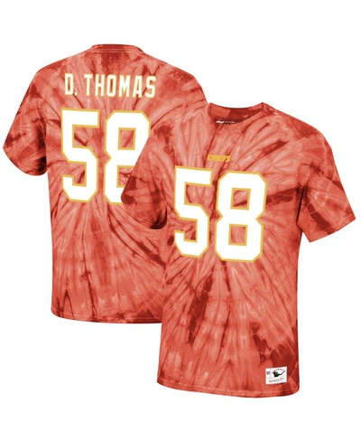 Mitchell & Ness Men's Derrick Thomas Red Kansas City Chiefs Tie-dye Retired Player Name And Number T-shirt