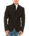 Ron Tomson Men's Modern Symmetric Button Closure Sports Jacket In Black