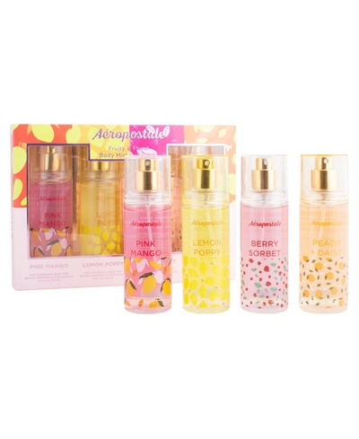 Aéropostale Fruity And Floral Body Mist Coffret, 4 Piece