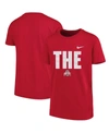Nike Youth Boys Scarlet Ohio State Buckeyes Local T-shirt In Scarlet