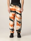 Aries Orange Tie-dye Print Trousers In Multicolor
